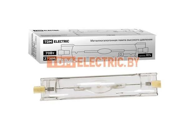 Лампа металлогалогенная ДРИ 70 2700 К Rх7s TDM SQ0325-0011