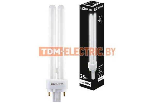 Лампа энергосберегающая КЛЛ-PD-26Вт-4000K-G24d-3 TDM SQ0323-0091