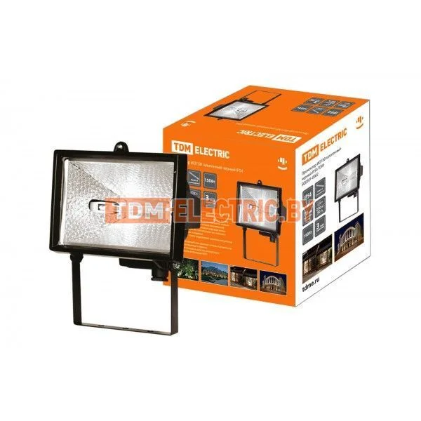 Прожектор ИО150 галогенный черный IP54 TDM. SQ0301-0002