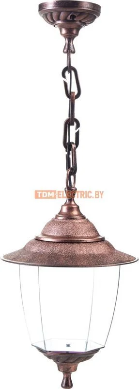 Светильник Прага Эл-11-70М 60 Вт Е27 подвесной медь, прозрачный плафон TDM SQ0330-0530