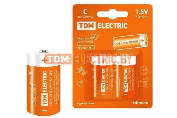 Элемент питания LR14 C Alkaline 1,5V BP-2 TDM SQ1702-0011