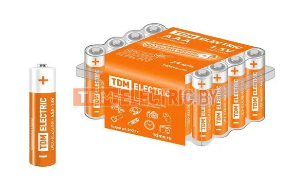 Элемент питания LR03 AAA Alkaline 1,5V BOX-24 TDM SQ1702-0033