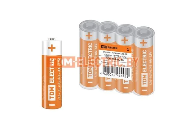 Элемент питания LR6 AA Alkaline 1,5V SR-4 TDM SQ1702-0034