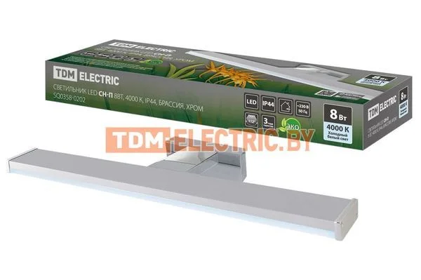 Светильник LED CH-П 8Вт, 4000 К, IP44, Брассия, хром TDM SQ0358-0202