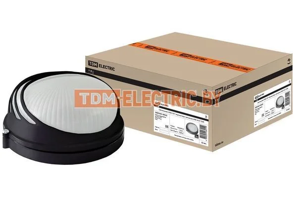 Светильник НПБ1307 черный/круг ресничка 60Вт IP54 TDM SQ0303-0052