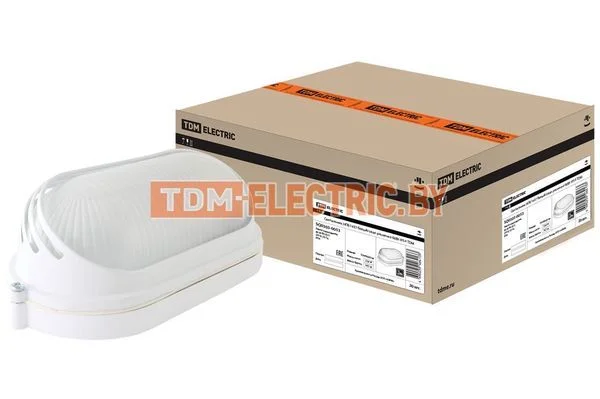 Светильник НПБ1407 белый/овал ресничка 60Вт IP54 TDM SQ0303-0053