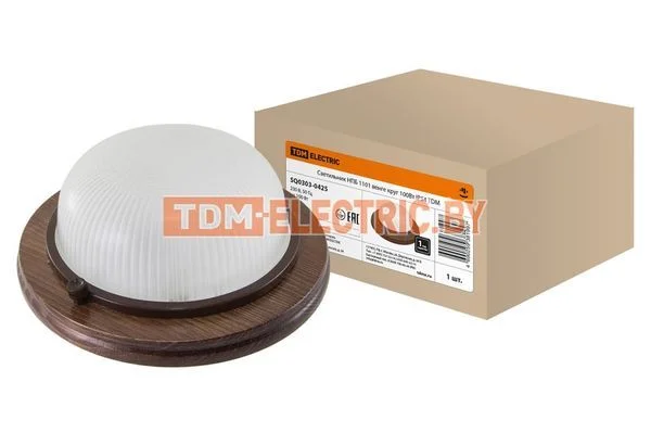 Светильник НПБ1101 венге круг 100Вт IP54 TDM SQ0303-0425
