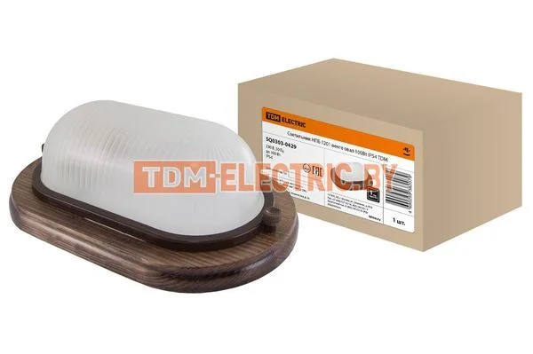Светильник НПБ1201 венге овал 100Вт IP54 TDM SQ0303-0429