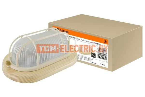 Светильник НПБ1402 сосна овал с реш. 60Вт IP54 TDM SQ0303-0436
