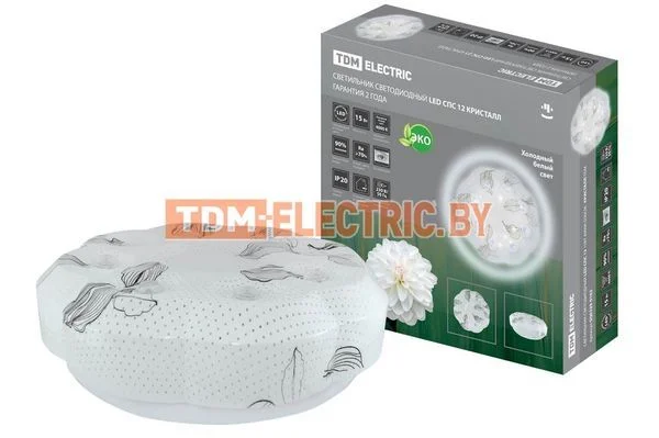 Светильник светодиодный LED СПС 12 15Вт 4000К D35см, Кристалл TDM SQ0329-0162