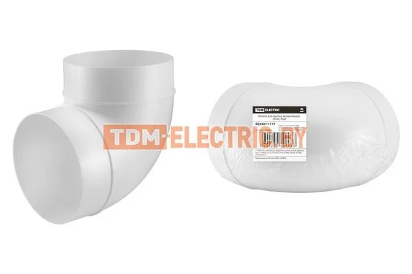 Колено для круглых воздуховодов, D100, TDM SQ1807-1717
