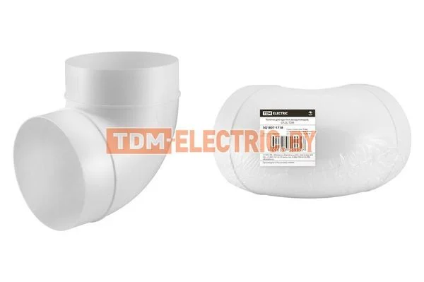 Колено для круглых воздуховодов, D125, TDM SQ1807-1718