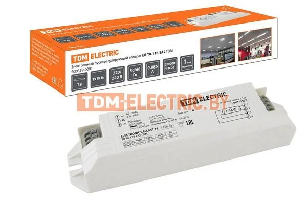 Электронный пускорегулирующий аппарат EB-T8-118-EA2 TDM SQ0339-0001