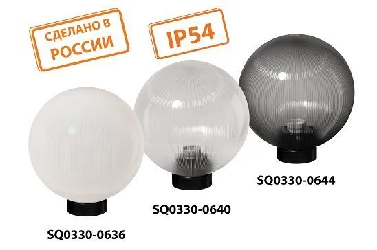 Садово-парковые светильники серии НТУ 03 (шар призма) IP54